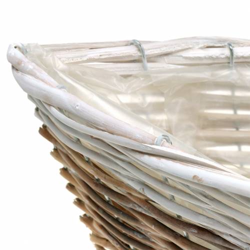 Floristik24 Korgbåtar vita, natur 55cm x 17cm