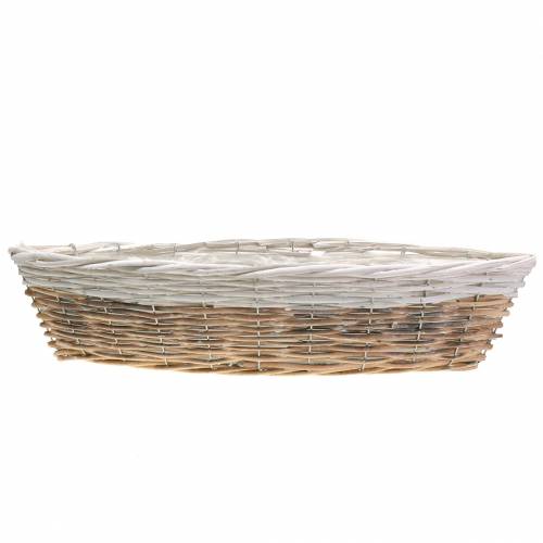 Floristik24 Korgbåtar vita, natur 55cm x 17cm