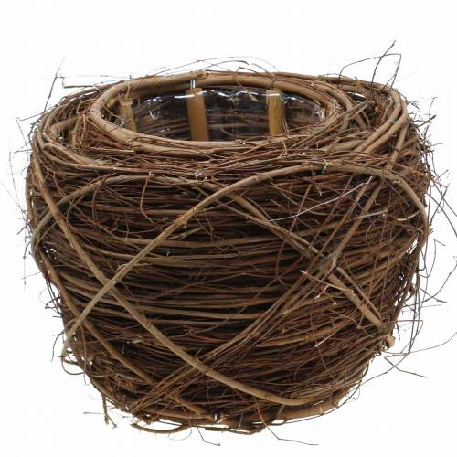 Växtpotten willow naturliga färger Ø26 / 20cm H20 / 16cm uppsättning av 2