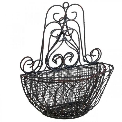 Artikel Hängande korgväxter metall rost utseende H30/33,5/40cm set om 3