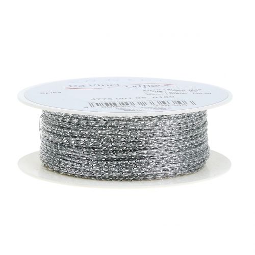 Floristik24 Sladd silver Ø1mm 100m