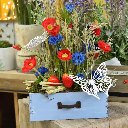 Floristik24 Blåklint Konstängsblommor i Blå 55cm 6st