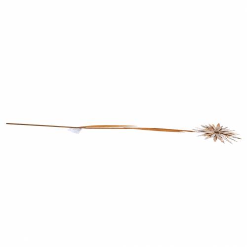 Floristik24 Trädgårdsplugg majsblomma patina metall vit Ø18cm H88cm