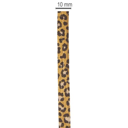 Lockigt band, leopardmönster, presentband för kreativ inslagning, 10mm, 100m | Floristik24.se