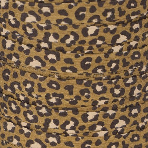 Lockigt band, leopardmönster,
