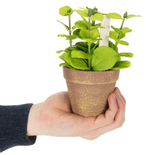 Artikel Konstgjord örtkruka med dekorativa örter för kök, trädgård, balkong eller terrass, 15m³, 3 stycken