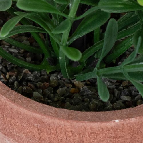 Artikel Konstgjord växt i blomkruka med realistisk textur för inomhusbruk och dekoration, 18 cm, 3 stycken