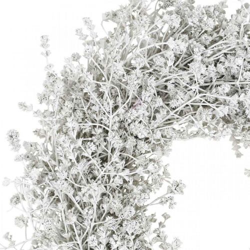 Artikel Julkrans vit torkad blomsterkrans linne Ø34cm