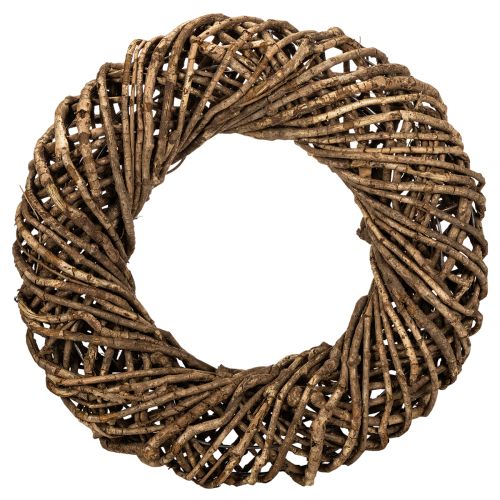 Dekorativ krans gjord av naturliga grenar, rottingkrans, rund, stor, 45 cm. köpa | Floristik24.se
