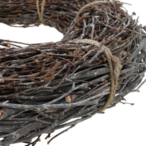 Floristik24 Krans av penselträ Ø49cm tvättad vit