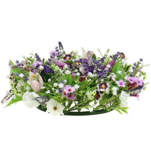 Floristik24 Krans schackbräde blomma/lavendel/lila Ø28cm