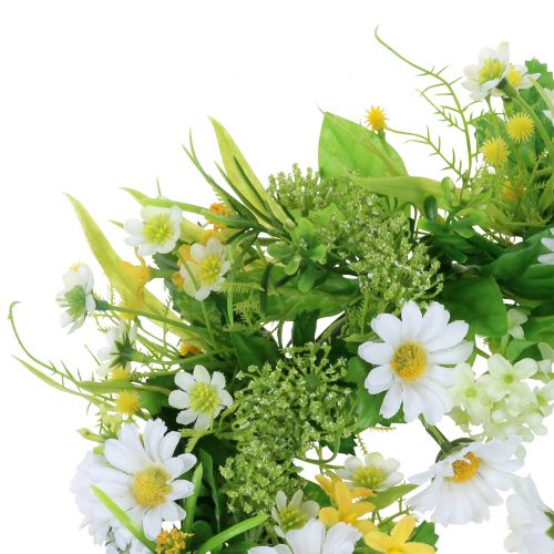 Floristik24 Vårkrans med gerbera vit, gul Ø30cm