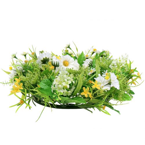 Floristik24 Vårkrans med gerbera vit, gul Ø30cm