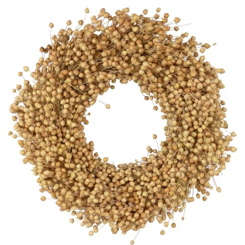 Floristik24 Boho dekorativ krans lin dekorativ krans naturlig krans torr Ø28cm