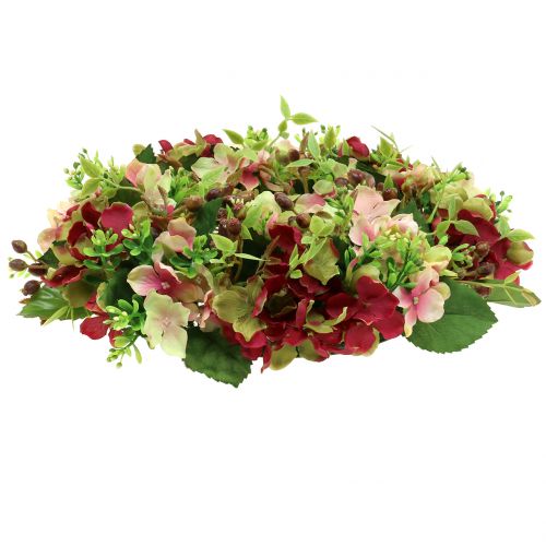 Floristik24 Krans hortensior / bär mörkröd Ø30cm