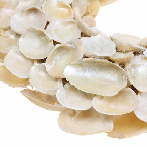 Floristik24 Krans med skal naturligt skimrande Ø30cm