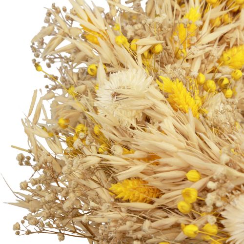 Artikel Dekorativ krans havrekrans naturlig krans halmblommor gul Ø29cm
