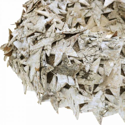 Floristik24 Dekoration krans stjärnor björk bark bord dekoration advent björk Ø25cm