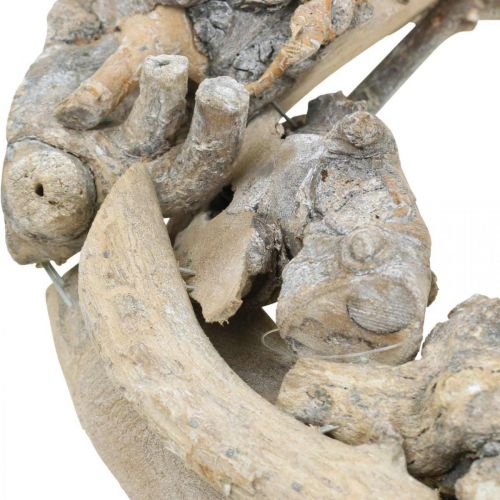Floristik24 Dekorativ krans trärotskrans vit tvättad Ø35cm H9cm