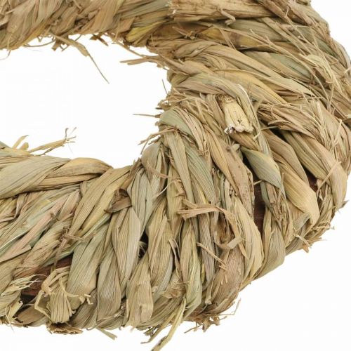 Floristik24 Halmkrans flätad Ø19cm mini deco krans naturlig dörrkrans