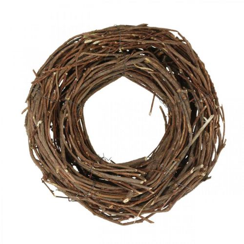 Floristik24 Deco Wreath Vine Ø25cm Brun Naturlig krans av kvistar bordsdekoration