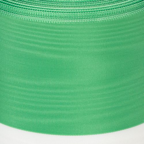 Moiré-kransband 125 mm x 25 m i grönt och vitt, taftvävt band, nationalband, dekorativt band | Floristik24.se