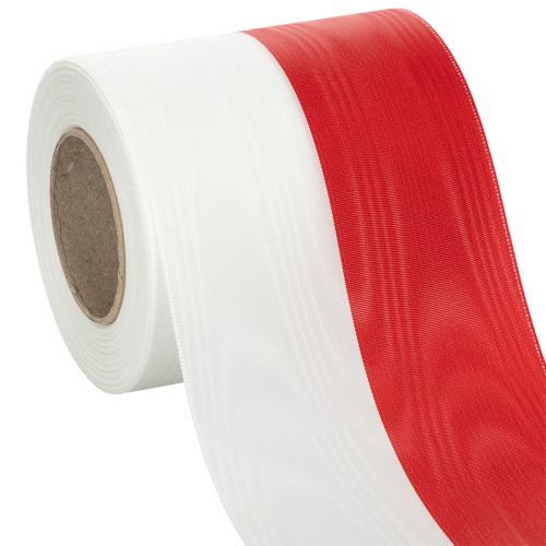 Moiré vitröda kransband 100 mm köpa | Floristik24.se