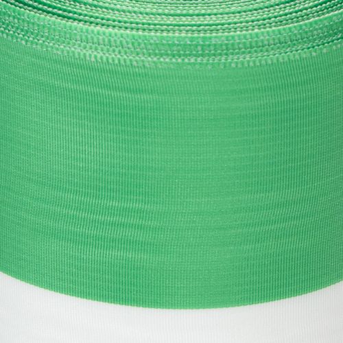 Grönt och vitt moiréband med krans, 100 mm x 25 m - nationellt band, taftband, rosettband, dekorativt band | Floristik24.se