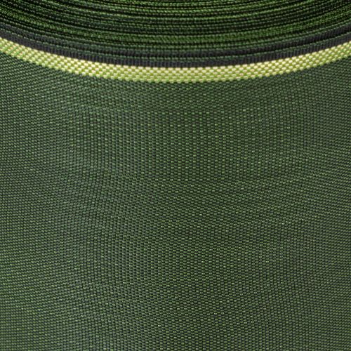 Artikel Mörkgrönt kransband med guldkant, 75 mm brett, 25 m långt - Perfekt för begravningsband och blomsterdekorationer