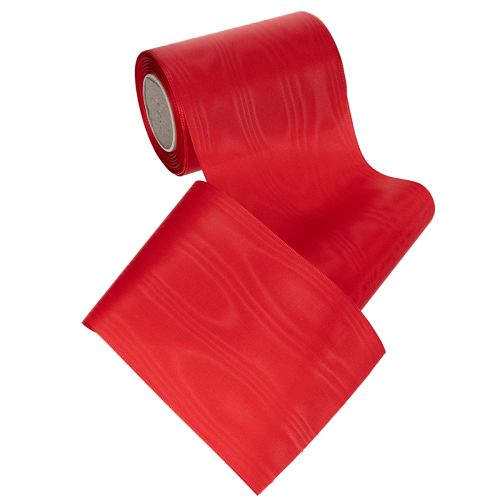 Artikel Rött kransband 125mm x 25m - Band för begravningsblomster, text och dekoration