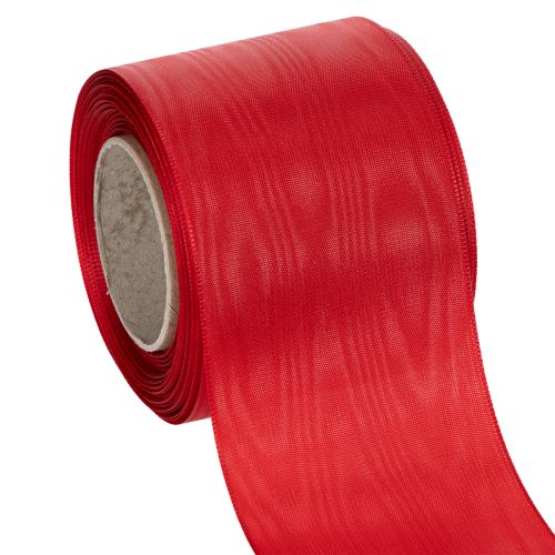 Rött kransband 75mm x 25m - Begravningsblomster och dekorationer, Robust band för textning