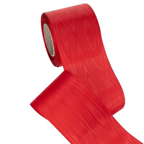 Artikel Rött kransband 75mm x 25m - Begravningsblomster och dekorationer, Robust band för textning