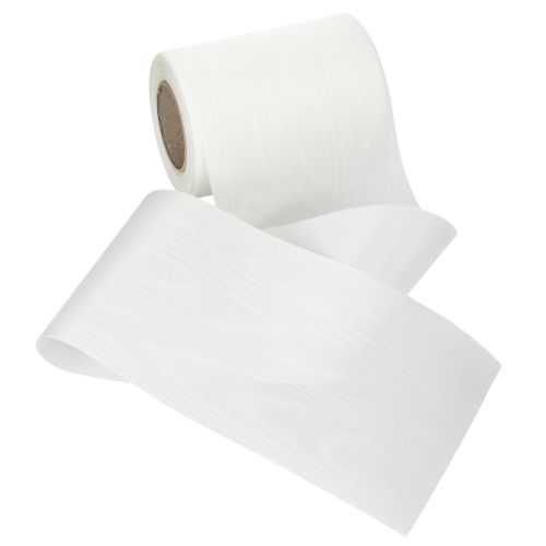 Vitt kransband 125mm 25m dekorativt band begravningsceremoni gravdekoration | Floristik24.se