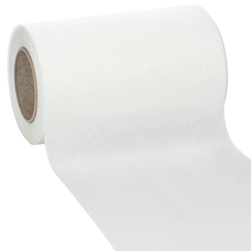 Floristik24 Vitt kransband 150mm 25m
