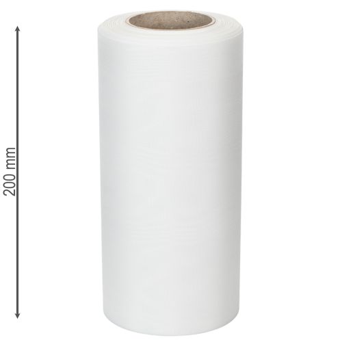 Artikel Vitt kransband, 200 mm brett, 25 m rulle, sorgband, rosettband, dekorativt band för begravningsblomster och högtider