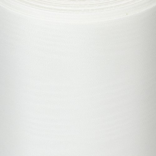 Artikel Vitt kransband för begravningsblomster, 175 mm brett, 25 m långt, högkvalitativt acetatband