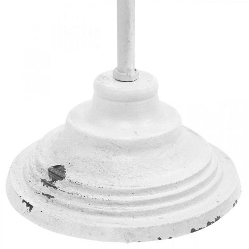 Floristik24 Kranshållare vit shabby chic kransställ 1 krok H76cm