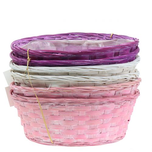 Artikel Chipkorg rund lila/vit/rosa Ø25cm 6 st