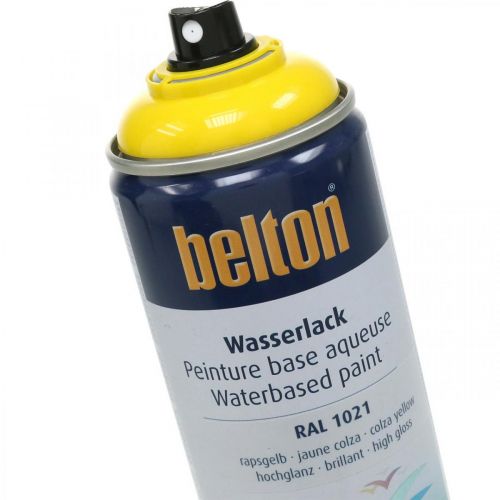 Artikel Belton fri vattenlack gul högglans spray raps gul 400ml