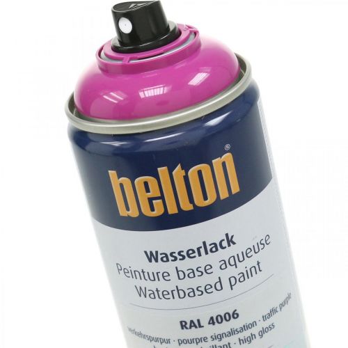 Artikel Belton fri vattenbaserad färg rosa trafiklila högblank spray 400ml