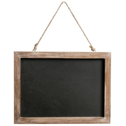 Floristik24 Svarta tavla för upphängning av vintage träskiva natur 40×30cm