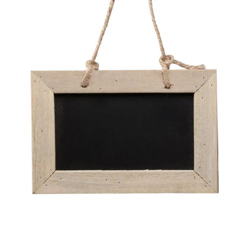 Floristik24 Svarta tavlor för upphängning av träskiva natur 15x10cm 5st