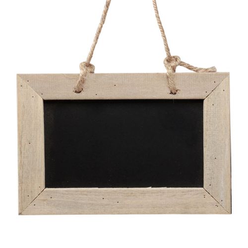 Floristik24 Svarta tavlor för upphängning av träskiva natur 20×15cm 5st
