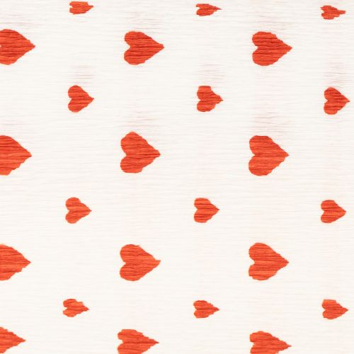 Artikel Crepe Paper with Hearts Florist&#39;s Crepe Mors Dag Röd, Vit 50×250cm