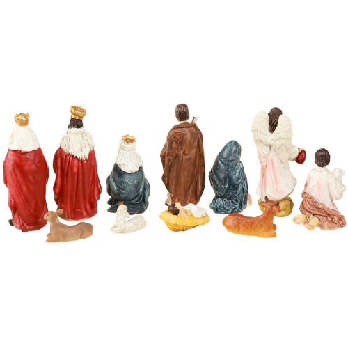 Artikel Nativity figurer set 11 färgglada figurer handmålade 3,5-9,5 cm