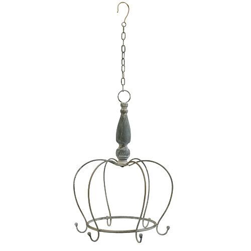 Floristik24 Krona för hängande grå Ø30cm H45,5cm