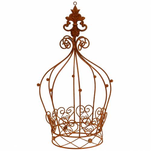 Floristik24 Dekorativ krona rostfritt stål H26cm Ø16cm