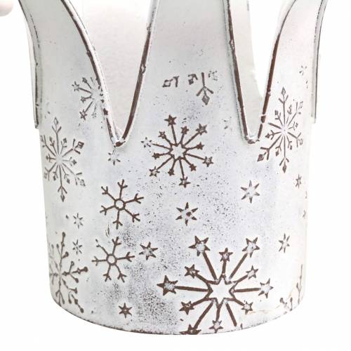 Floristik24 Kronmetall vit, rost Ø13,5 / 17,5cm, set om 2