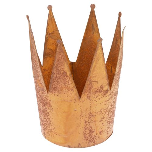 Växtkruka rost dekorativ skål metall dekorativ krona vintage Ø16cm