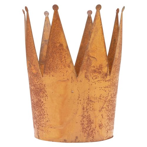 Artikel Växtkruka rost dekorativ skål metall dekorativ krona vintage Ø16cm